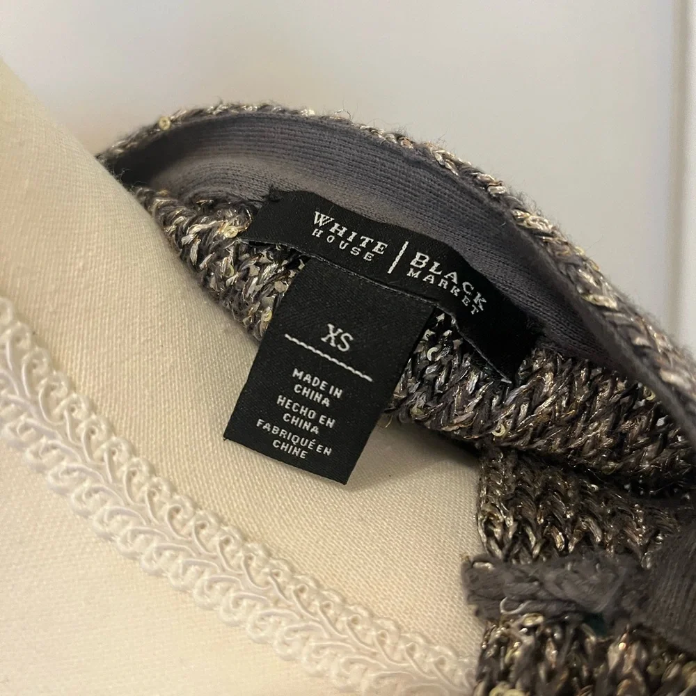 White House Black Market Long Sequin Cardigan - Picture 4 of 5